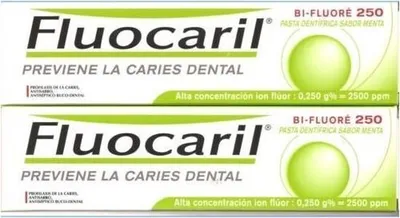 Produktbild von Fluocaril Zahnpasta mit Minzgeschmack verhindert Karies, 2 x 125 ml