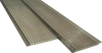 Produktbild von Polycarbonat Hohlkammerpaneel Click bronce 2500 mm x 200 mm x 16 mm