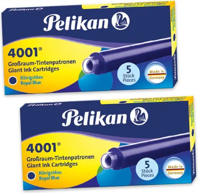 Produktbild von Set - 2er Pack Pelikan Großraum-Tintenpatronen 4001 GTP/5, königsblau