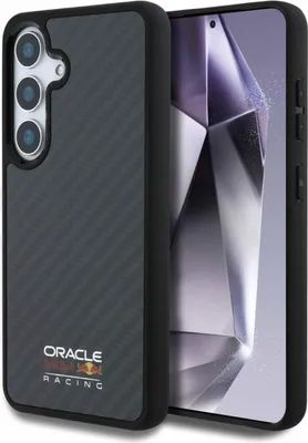 Immagine prodotto di Etui Red Bull Logo lucido in fibra di carbonio Magsafe Do Samsung Galaxy S25 Czarny