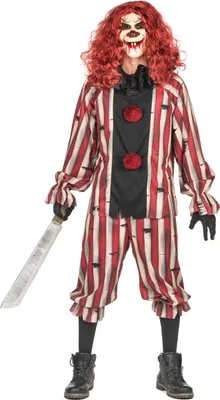 Produktbild von Fürchterliches Clownkostüm für Halloween Herrenkostüm bunt XL