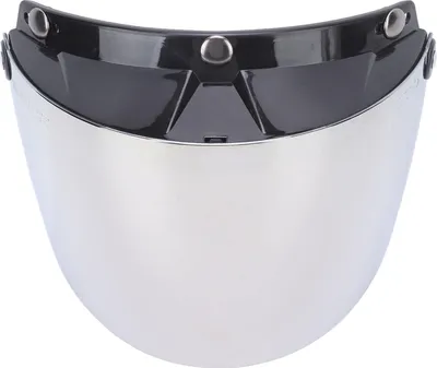 Produktbild von Motorradhelm-Linse, Metallknopf, abnehmbarer UV-Schutz, verstellbares Motorrad-Visier, Silber