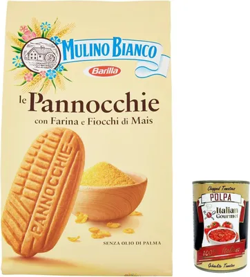 Produktbild von 12x Mulino Bianco kekse Pannocchie mit Cornflakes 350g biskuits cookies kuchen + Italian Gourmet polpa 400g