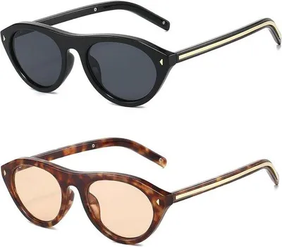 Produktbild von Sonnenbrille im Katzenaugen-Design – Retro-Stil – Kleine, ovale Form – UV400-Schutz