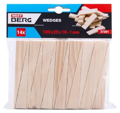 Zdjęcie produktu dla Kliny montażowe WESTBERG 100x25x16-1mm 14 szt. drewniane 37201.01