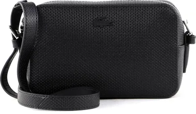 Produktbild von LACOSTE Leder Umhängetasche Chantaco Classics Crossover Bag Noir schwarz