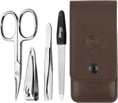 Produktbild von marQus Maniküre-Set 4-teilig – mit Nagelzange, Solingen – Braun