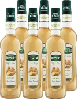 Image de Mathieu Teisseire Sirop pour boissons Gingembre 0,7L (pack de 6)