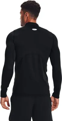 A man wearing a black long-sleeved shirt.