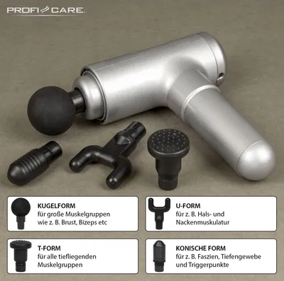 Zdjęcie produktu dla Pistolety do masażu Proficare PC-MP 3087 silber