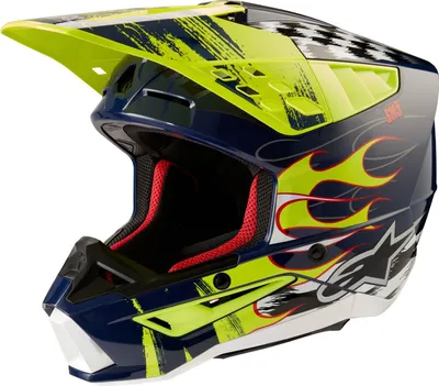 Produktbild von Alpinestars S-M5 Rash Motocross Helm, blau/gelb, S (55/56)