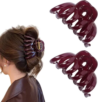 Imagen del producto de Pinzas para el cabello grandes, antideslizantes, paquete de 2 unidades, ideales para cabello grueso, accesorios para el cabello