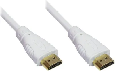 Obrázok produktu pre Vysokorýchlostný kábel HDMI 1,5 m s rozhraním Ethernet, 4K, pozlátený, biely