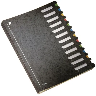 Image de Leitz 5912-00-95 5912 Deskorganizer Color 1-12 - 12 Fächer, Pendarec-Karton (RC), schwarz