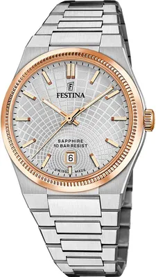 Produktbild von Festina Armbanduhr Rivé Swiss Made Silver & Rose-Gold