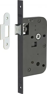 Image de Serrure encastrable pour porte intérieure, axe 50mm, bouts carrés, noir - THIRARD