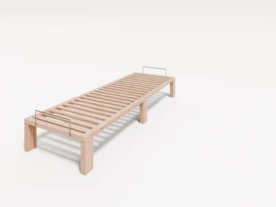 Produktbild von Gigapur G56 Kiefer Massivholzbett 70x220 Überlänge mit Lattenrost