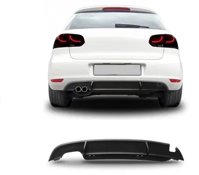 Für VW Golf 6 VI ab 10/2008- Heckdiffusor Diffusor Hinten Stoßstange Heckansatz in der Farbe von Goingfast