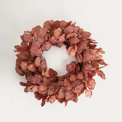 Produktbild von HOMLA VERDEA Kranz aus künstlichen Blättern rot 60 cm