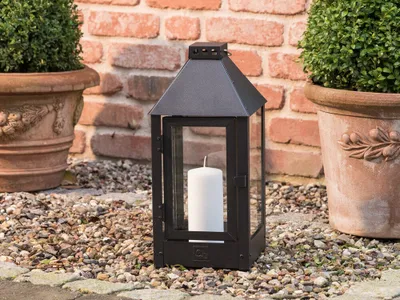 Produktbild von A2 Living Allwetter Laterne Midi schwarz wetterfest Metall Outdoor rostfrei
