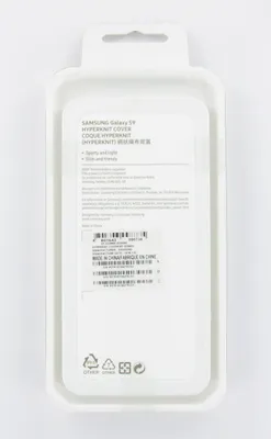 The back of a retail package for a Samsung Galaxy S9 Hyperknit Cover.