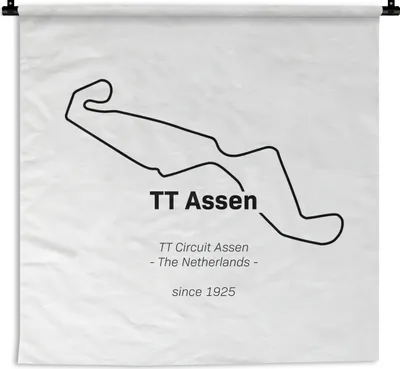 Produktbild von MuchoWow® Wandteppich Wandbehang TT Assen - Niederlande - Rundkurs 60x60 cm Tapisserie Dekoration Wandtuch - Dekorationen - Wand Decke