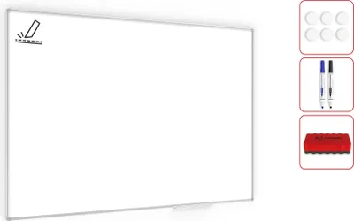 Immagine prodotto di Lavagna magnetica bianca smaltata (cornice in alluminio anodizzato EXPO) 180x120 cm