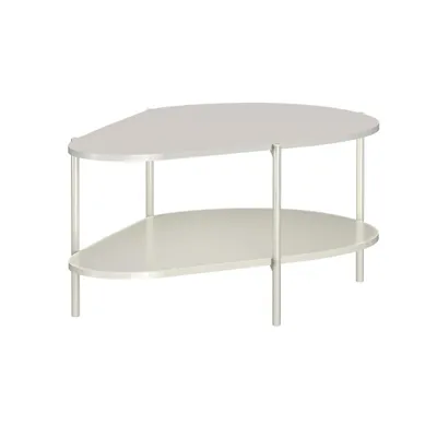 Produktbild von Design-Couchtisch in Tropfenform mit Metallgestell – LUME MM-8, Kaschmir
