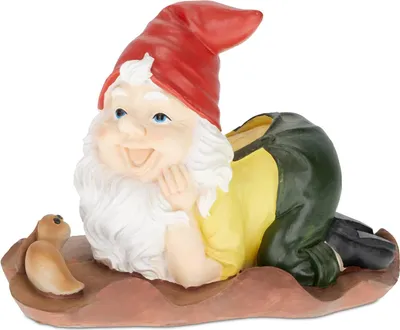 Produktbild von Gartenzier mit Wurmwiedergabe, witterungsbeständig, HxBxD: 14 x 19 x 11 cm, kunststein, farbenfroh