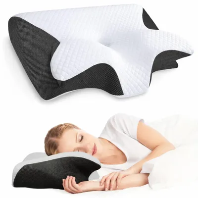 Zdjęcie produktu dla Poduszka ortopedyczna pod głowę, poduszka ergonomiczna na szyję, poduszka na ból szyi, poduszka podpierająca szyję, ergonomiczna poduszka do spania, poduszka z pianki memory