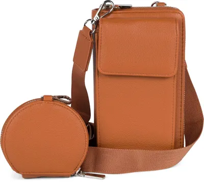Produktbild von styleBREAKER Damen Mini Umhängetasche 2-Teilig RFID, Cognac