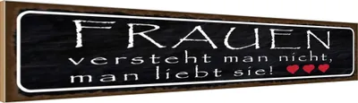 Produktbild von vianmo Holzschild 10x46 cm Frauen versteht man nicht Spruch Zitat