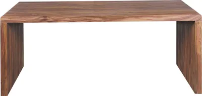 Image de FineBuy Bureau en bois massif Sheesham 160 cm Bureau d'ordinateur Design en bois véritable Rangement Bureau de style cottage