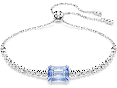 Produktbild von Swarovski Tennisarmband Uni Matrix Mixed Cuts Blau Rhodiniert 5693412