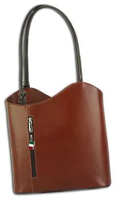 Zdjęcie produktu dla Florence plecak damski z prawdziwej skóry brązowy 29x9x28 cm OTF106N