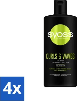 Zdjęcie produktu dla SYOSS – Rizos Pro Rizos Pro – Szampon – Długotrwała stylizacja – 440 ml – Opakowanie ekonomiczne – 4 sztuki