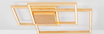 Produktbild von Nova Luce BILBAO LED Deckenleuchte Blattgold 42W Warmweiss 56x56x8,5cm 9500831