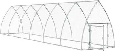Obrázek produktu pro vidaXL Klec pro kuřata stříbrná 600x105x120 cm Pozinkovaná ocel