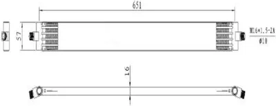Produktbild von Ölkühler Automatikgetriebe 54 mm - 632 mm NRF für u.a. MERCEDES-BENZ VIANO