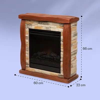 Produktbild von Klarstein Deko Kamin mit LED-Flammen, Elektro Kamin mit Heizung, 1800W Elektrischer Kamin, Sparsamer Kamin Elektrisch, Wandkamin mit Fernbedienung & Timer, Elektrische Kamine mit Polystone-Gehäuse