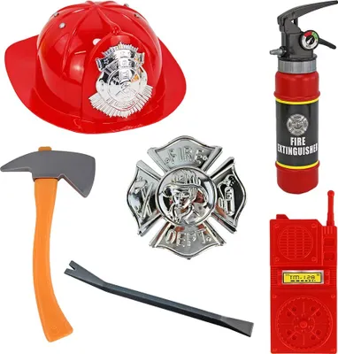 Produktbild von Feuerwehrmann Kostüm Set Zubehör für Kinder - 5-teilig