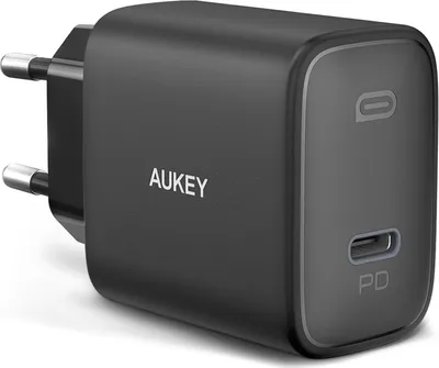 Produktbild von AUKEY Swift Charger USB C 3.0, 20W Power Delivery Schnellladegerät, Schwarz