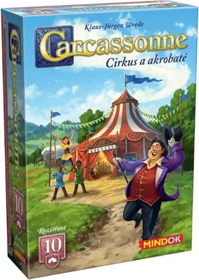 Obrázek produktu pro Mindok Carcassonne rozšíření 10: Cirkus a akrobaté (2025)