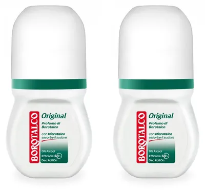 Produktbild von 2x BOROTALCO ROBERTS deo roll-on Original 50ml ohne Alkohol deoroller aus italie
