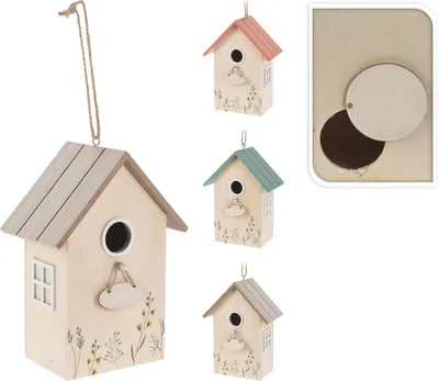 Image de nichoir cm, mélange de couleurs, sangle, bois