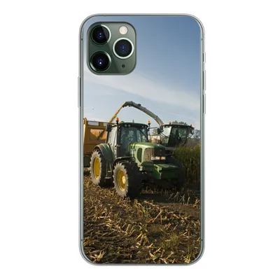 Produktbild von MuchoWow® Handyhülle Schutzhülle Hülle für iPhone 11 Pro Traktor - Anhänger - Mais - Grün - Landleben Silikon Softcase Handy Hülle - Handy