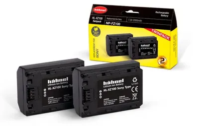 Obrázok produktu pre HÄHNEL HL-XZ100, 2-pack batérie do fotoaparátu nahrádza originálnu batériu NP-FZ100 7,2 V 2000 mAh