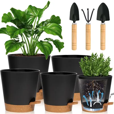 Obrázok produktu pre Sada 5 plastových kvetináčov
