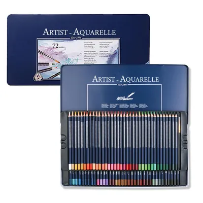 Produktbild von Wasserlösliches Buntstifte-Set mit Pinsel, Künstlerbedarf, Aquarellstifte für Künstleranfänger,zum Zeichnen, Skizzieren, Schattieren, Ausmalen,72 Farb