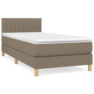 Produktbild von vidaXL Boxspringbett mit Matratze Taupe 80x200 cm Stoff